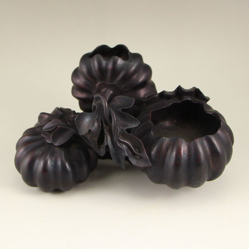 Vintage Chinese Zitan Wood Brush Washer (1 of 9)