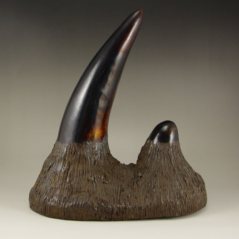 Chinese Qing Dynasty Ox Horn Statue (1 of 6)