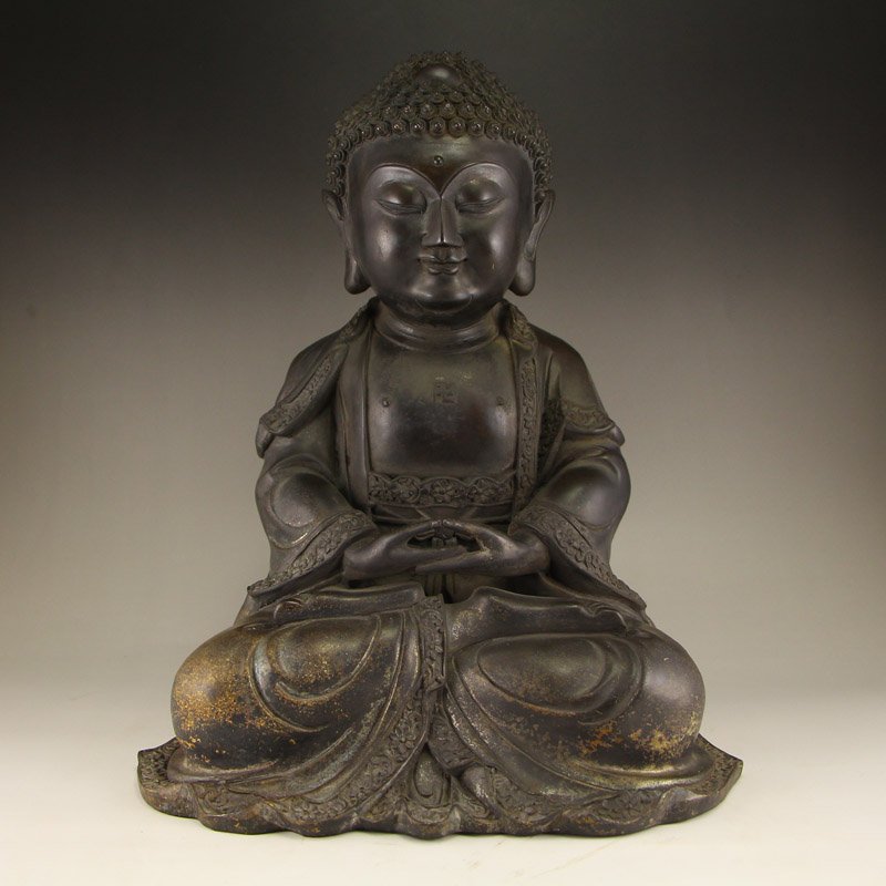 Chinese Ming Dynasty Bronze Siddhartha Buddha Statue (1 of 9)