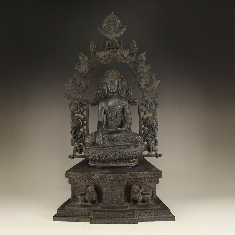 Vintage Chinese Bronze Siddhartha Buddha Statue (1 of 10)