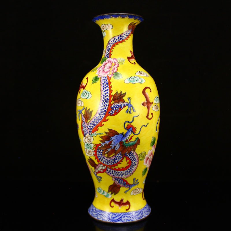 Chinese Qing Dynasty Red Copper Enamel Vase (1 of 8)