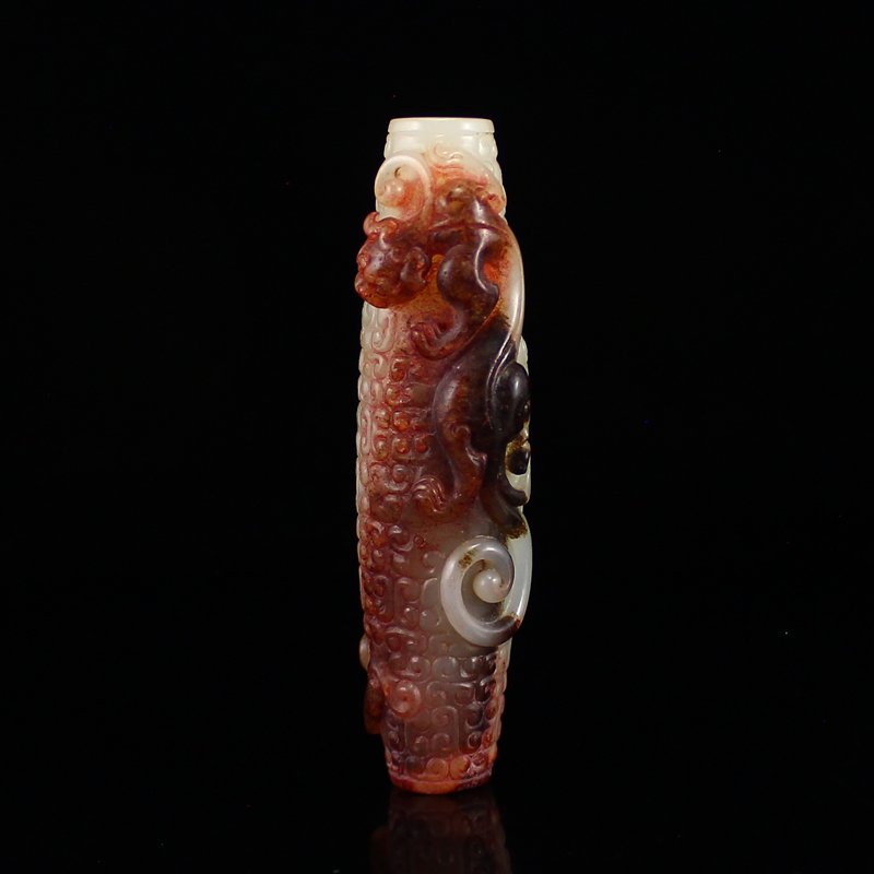 Chinese Han Dynasty Hetian Jade Chi Dragon Pendant (1 of 7)