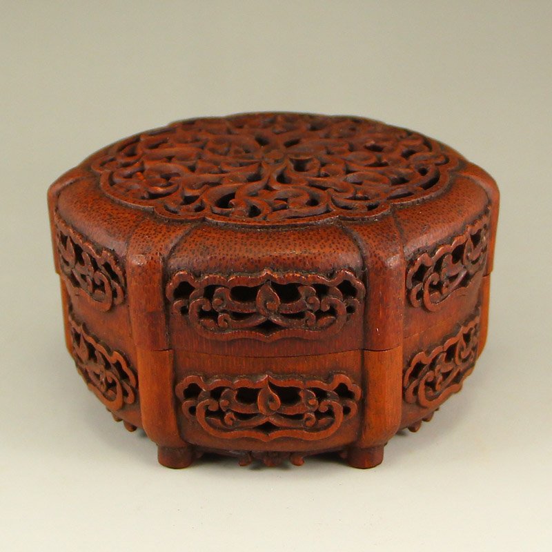 Openwork Vintage Chinese Bamboo Root Incense Burner (1 of 10)