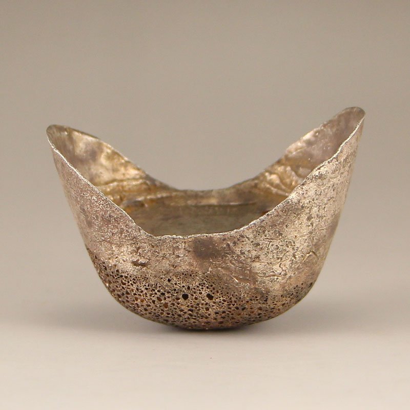 Chinese Qing Dynasty Sterling Silver Solid Silver Ingot (1 of 7)