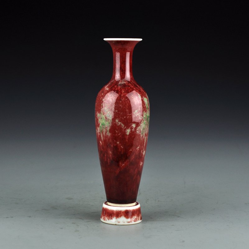 Chinese Qing Dynasty Iron Red Glaze Porcelain Vase (1 of 10)