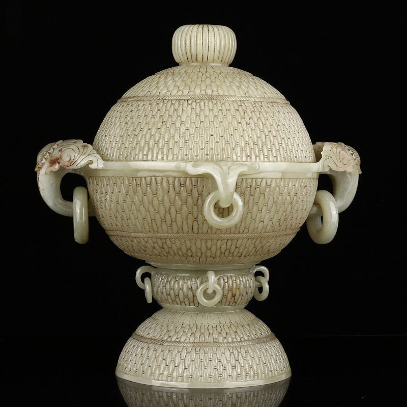 Chinese Qing Dynasty Hetian Jade Big Incense Burner (1 of 10)