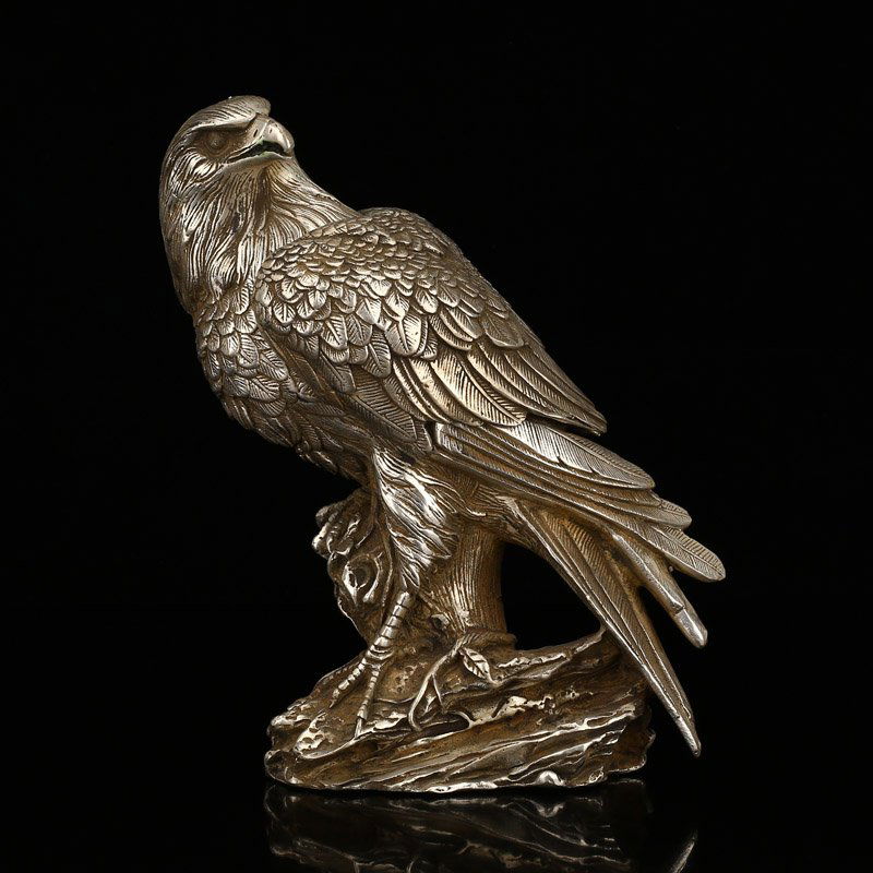 Vintage Chinese White Copper Eagle Incense Burner (1 of 8)