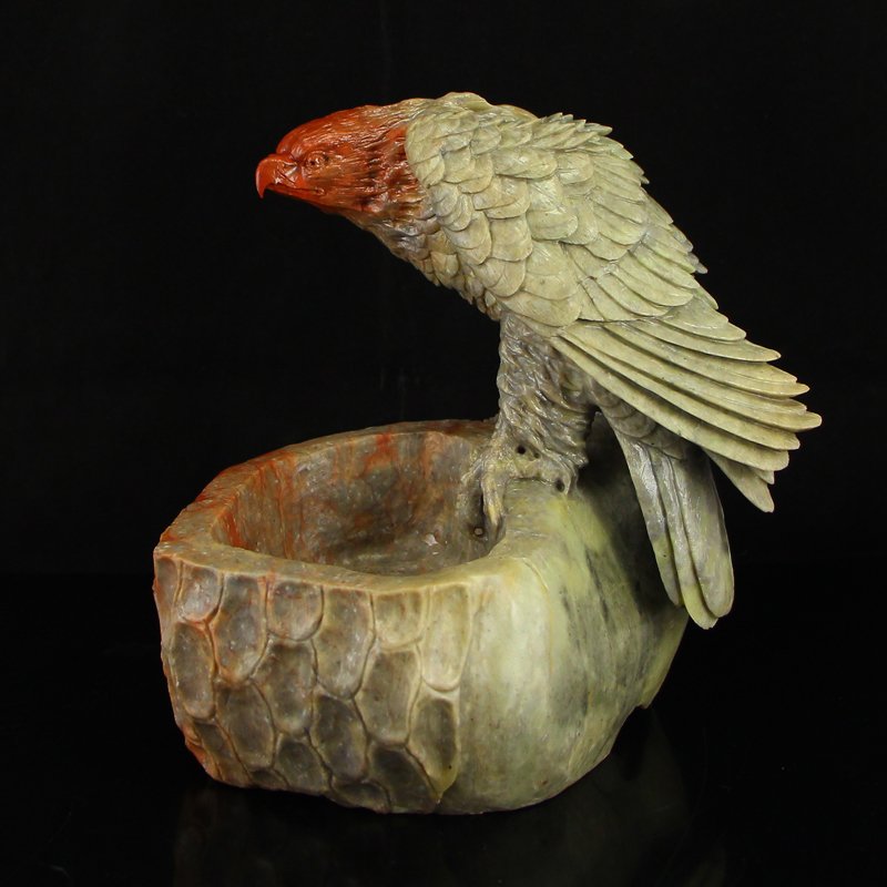 5.3 kg Chinese Shoushan Stone Eagle Brush Washer (1 of 7)