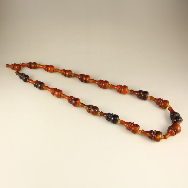 Vintage Chinese Ox Horn Gourds Necklace (1 of 6)