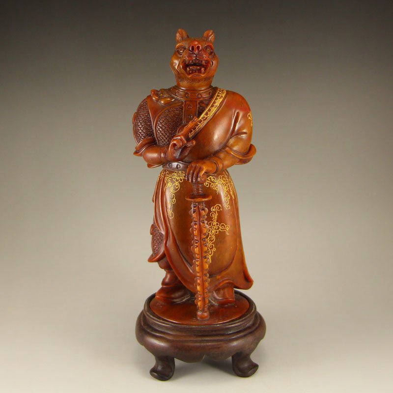 Natural Shoushan Stone Statue - Chinese Zodiac Tiger (1 of 6)