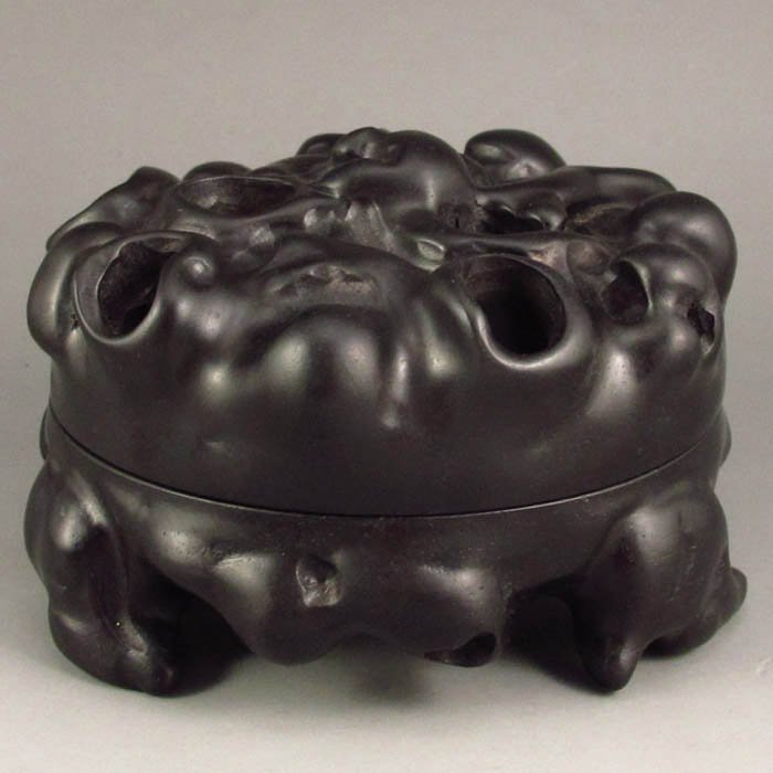 Chinese Black Sanders Wood Incense Burner (1 of 7)