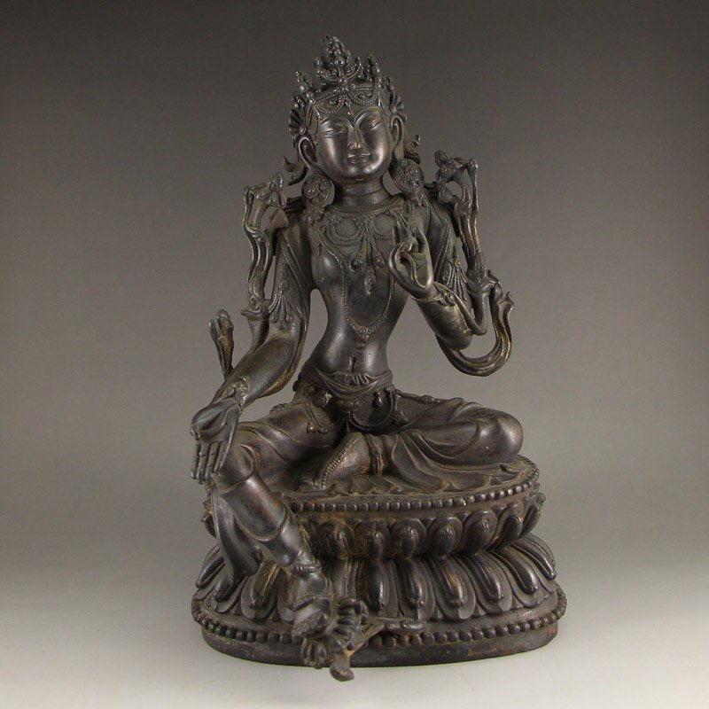 Chinese Ming Dynasty Bronze Tara Statue (1 of 7)