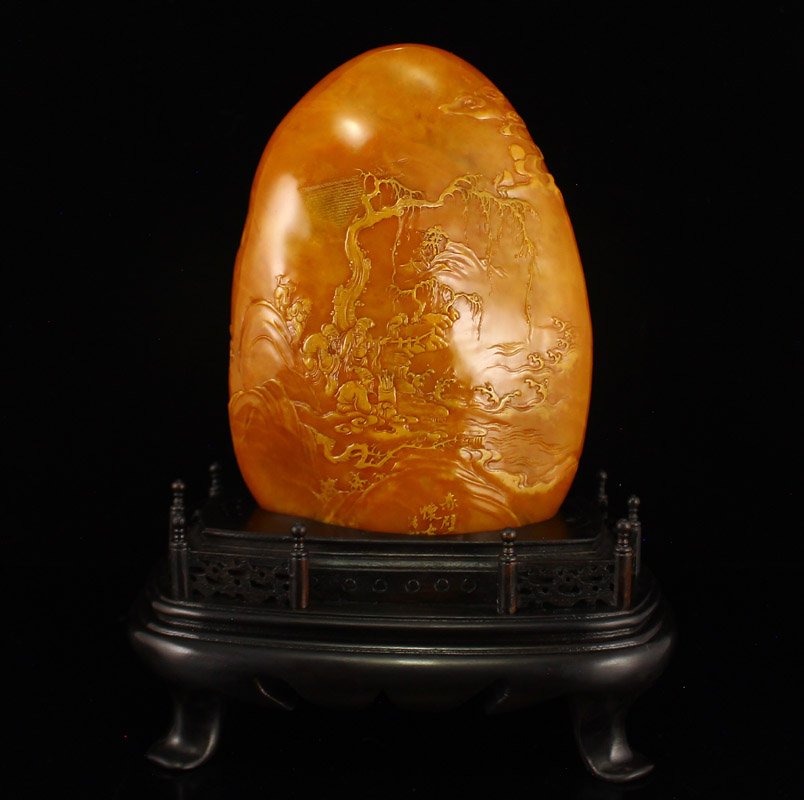 Shoushan Stone Tian Huang Stone Statue - Sages Meeting (1 of 7)