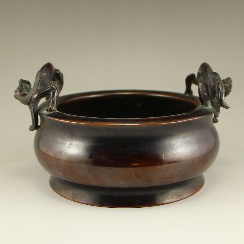 Chinese Ming Dynasty Red Copper Incense Burner (1 of 5)