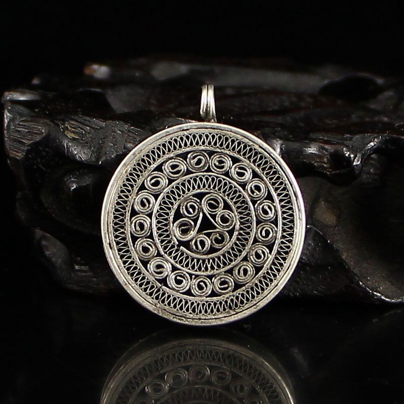 Vintage Openwork Chinese Silver Lucky Pendant (1 of 7)