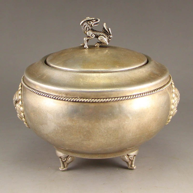 Vintage Chinese Silver 3 Legs Incense Burner (1 of 7)