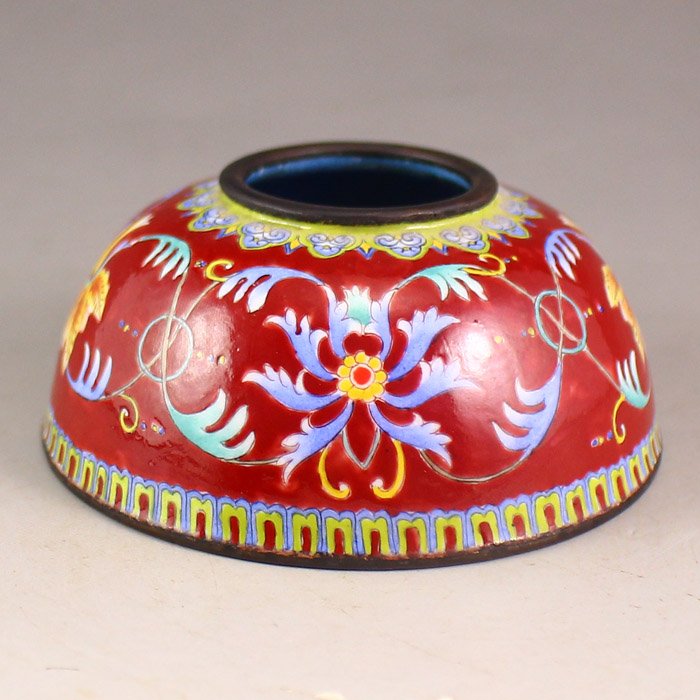 Chinese Qing Dynasty Bronze Enamels Brush Washer (1 of 6)