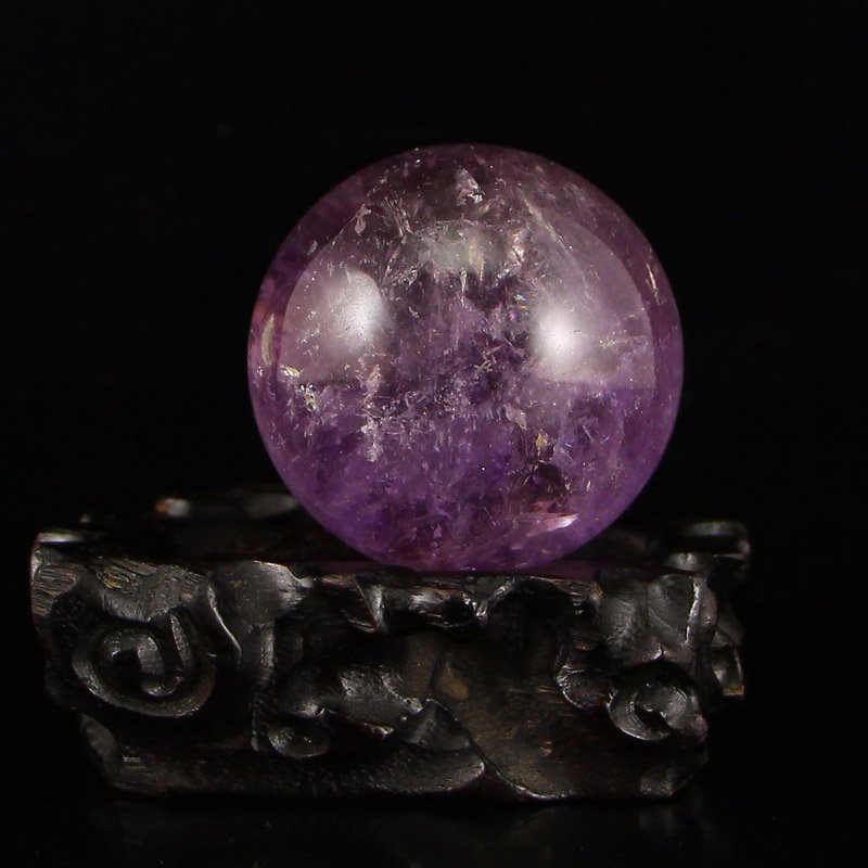 Chinese Natural Purple Crystal Geomantic Ball (1 of 6)