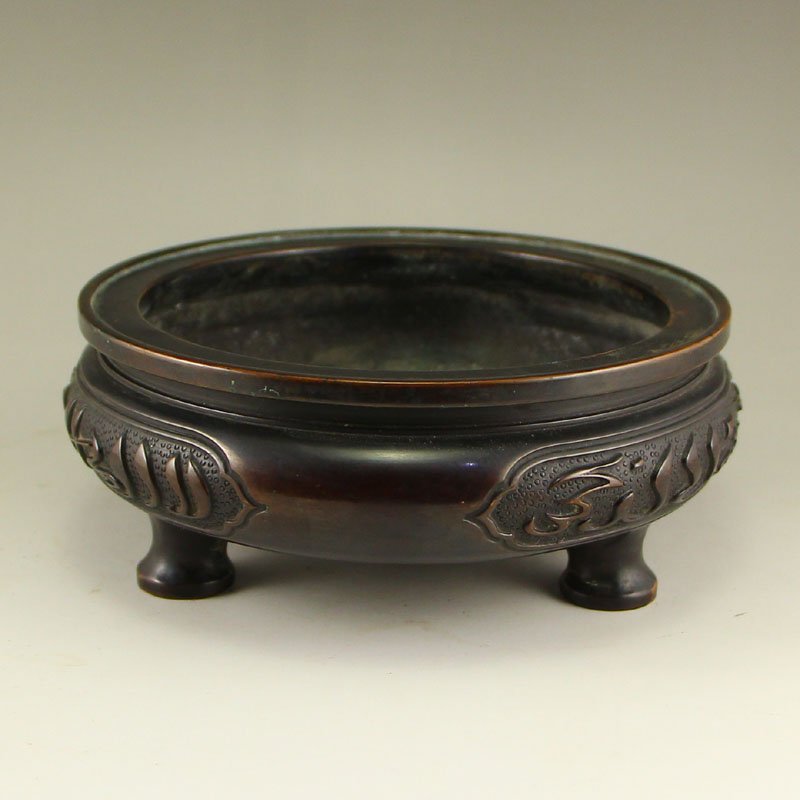 Chinese Ming Dynasty Bronze 3 Legs Incense Burner (1 of 6)