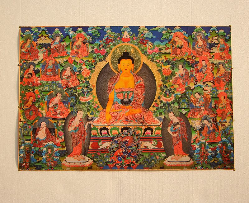 Hand Painted Tibetan Buddhism Kraft Thangka (1 of 6)