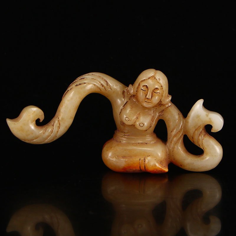 Chinese Han Dynasty Hetian Jade Figure Statue (1 of 6)