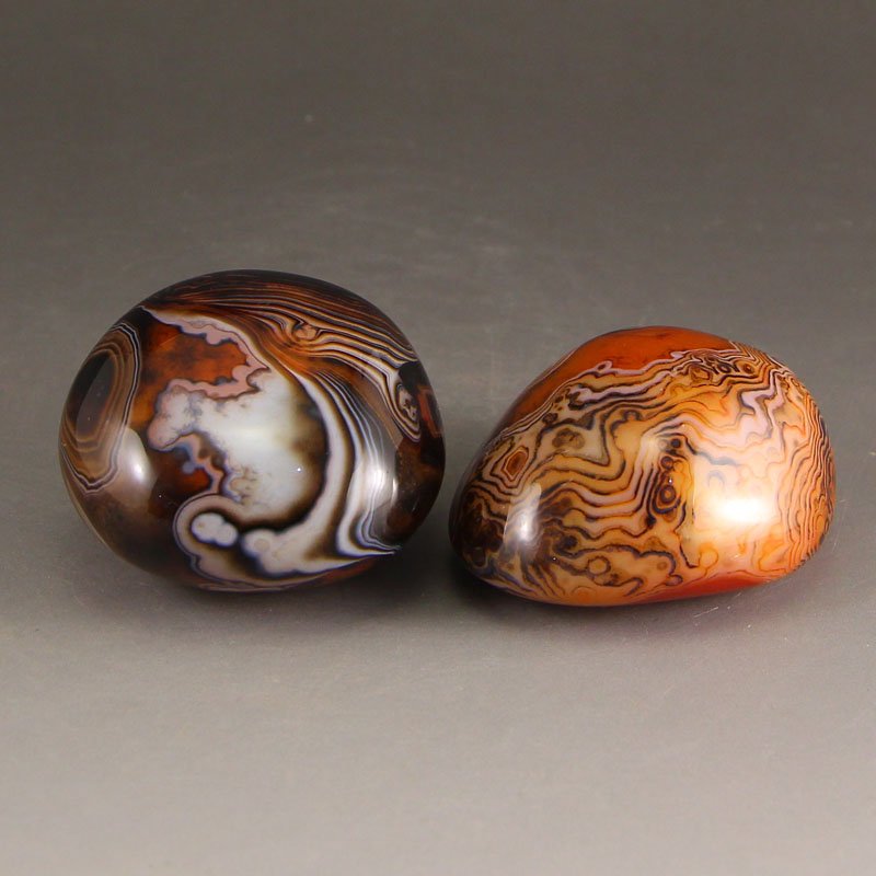 A Pair Chinese Agate Original Stone Gymnastic Ball (1 of 5)