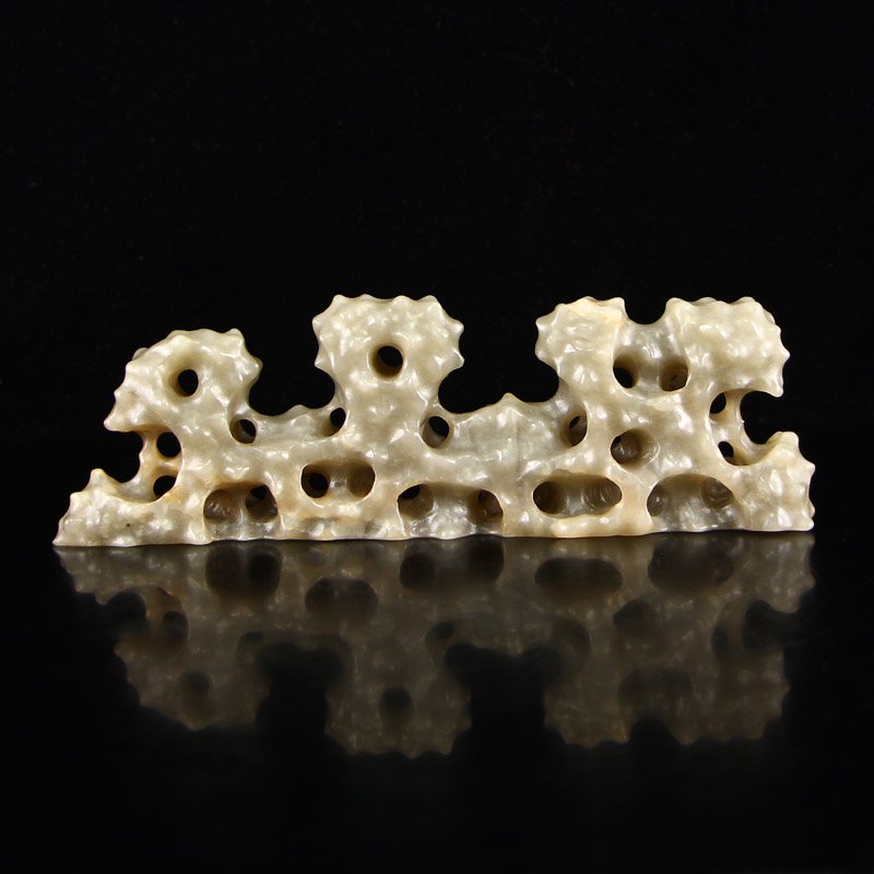 Openwork Chinese Hetian Jade Brush Pen Shelf (1 of 6)