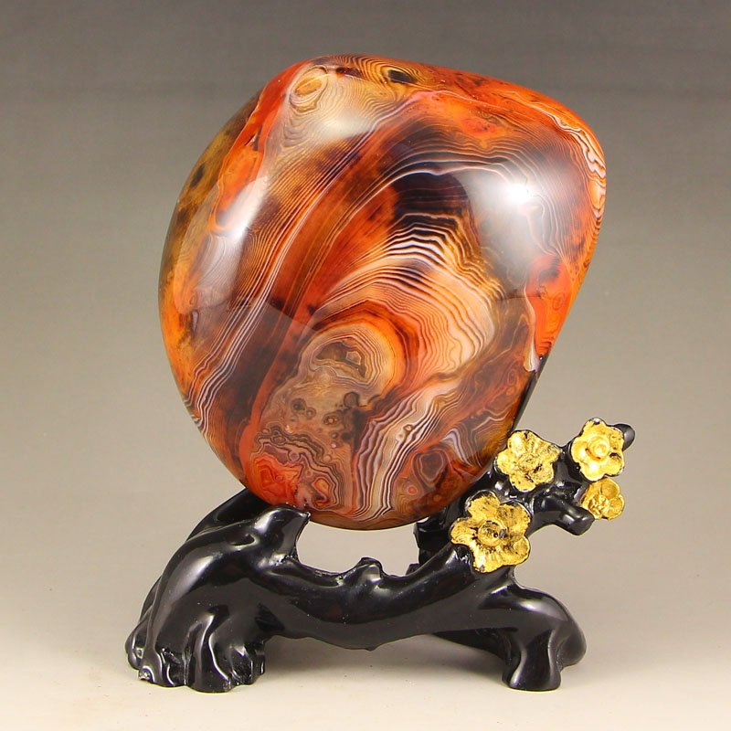 Chinese Natural Agate Original Stone Statue (1 of 5)