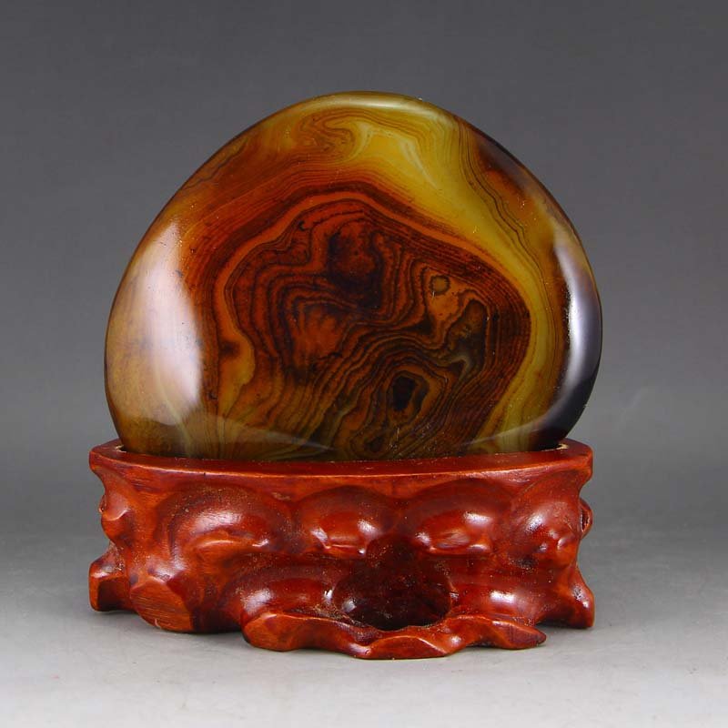 Chinese Natural Agate Original Stone Statue (1 of 6)