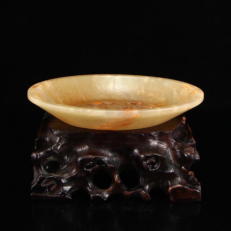 Chinese Hetian Jade Lucky Dragon Brush Washer (1 of 7)