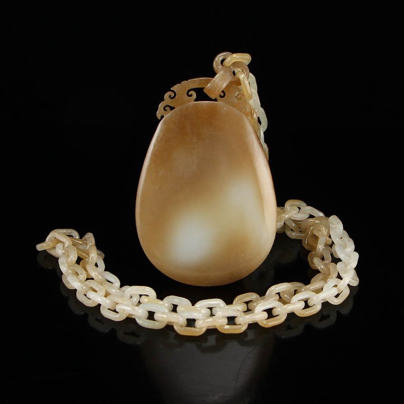 Chinese Natural Hetian Jade Lucky Pendant (1 of 8)