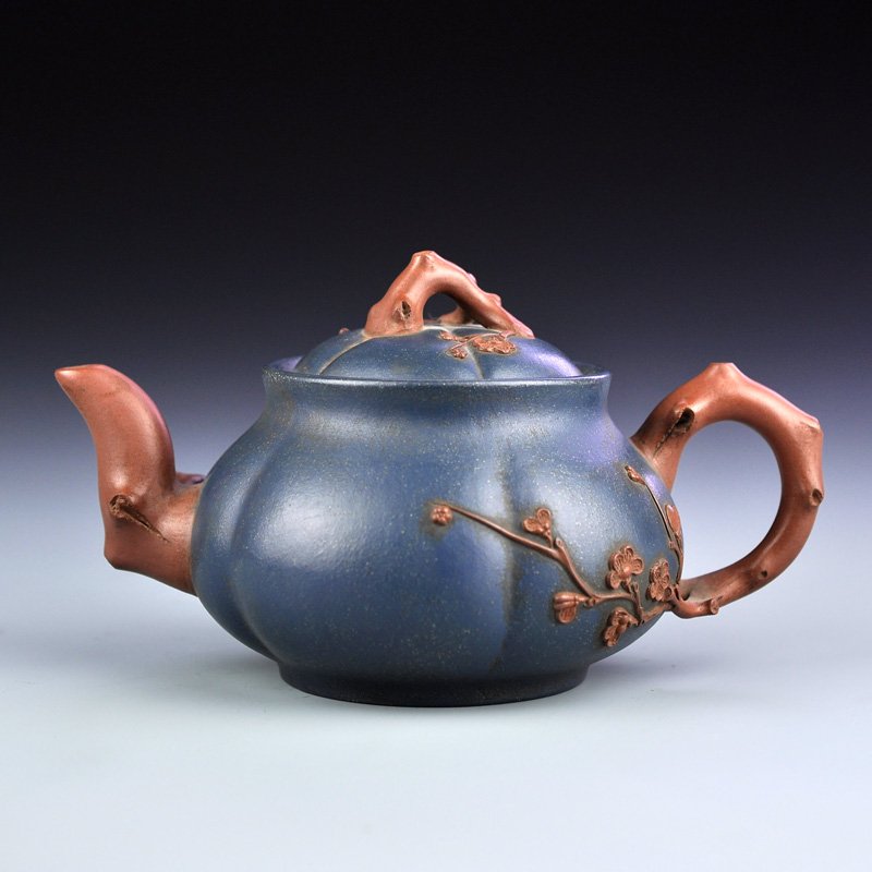Vintage Chinese Yixing Zisha Teapot - Plum Flower (1 of 8)