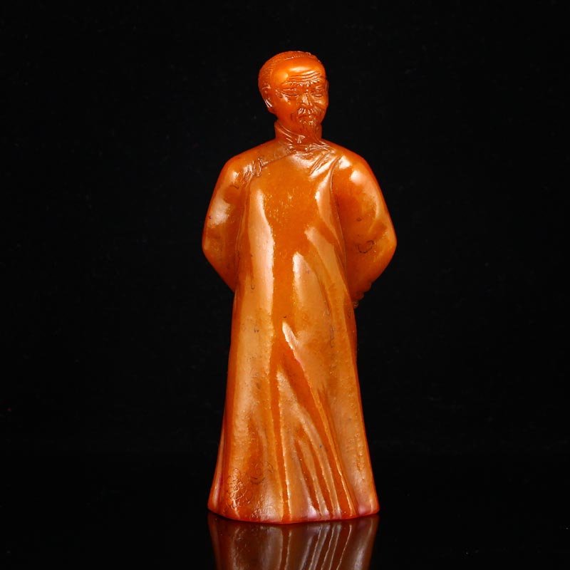 Shou Shan Stone Tianhuang Stone Figure Seal Statue (1 of 8)