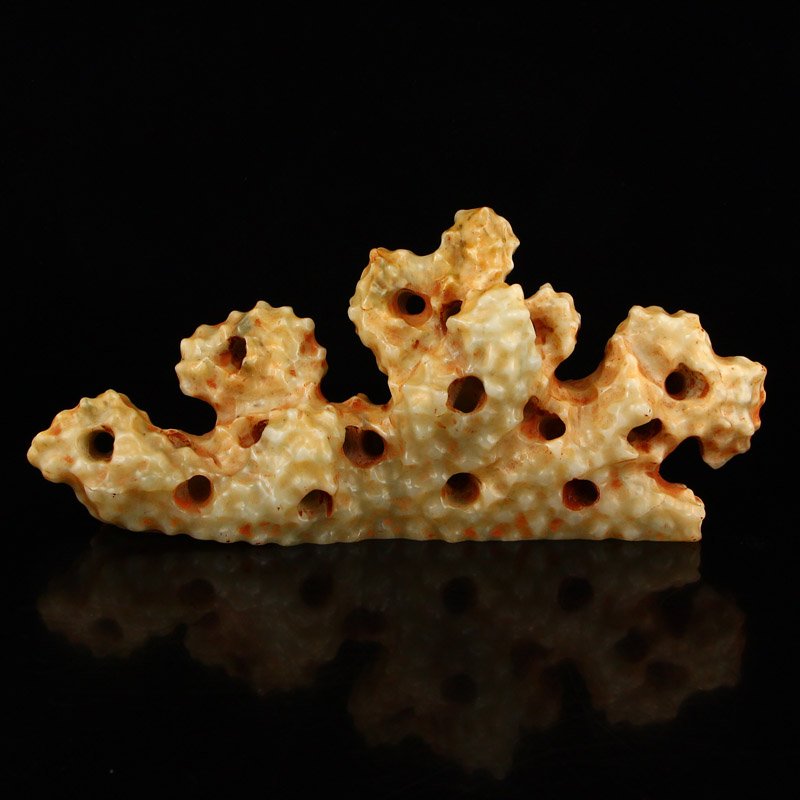 Openwork Vintage Chinese Hetian Jade Brush Pen Shelf (1 of 6)