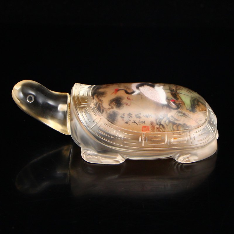 Vintage Peking Glass Inside Painting Snuff Bottle (1 of 8)