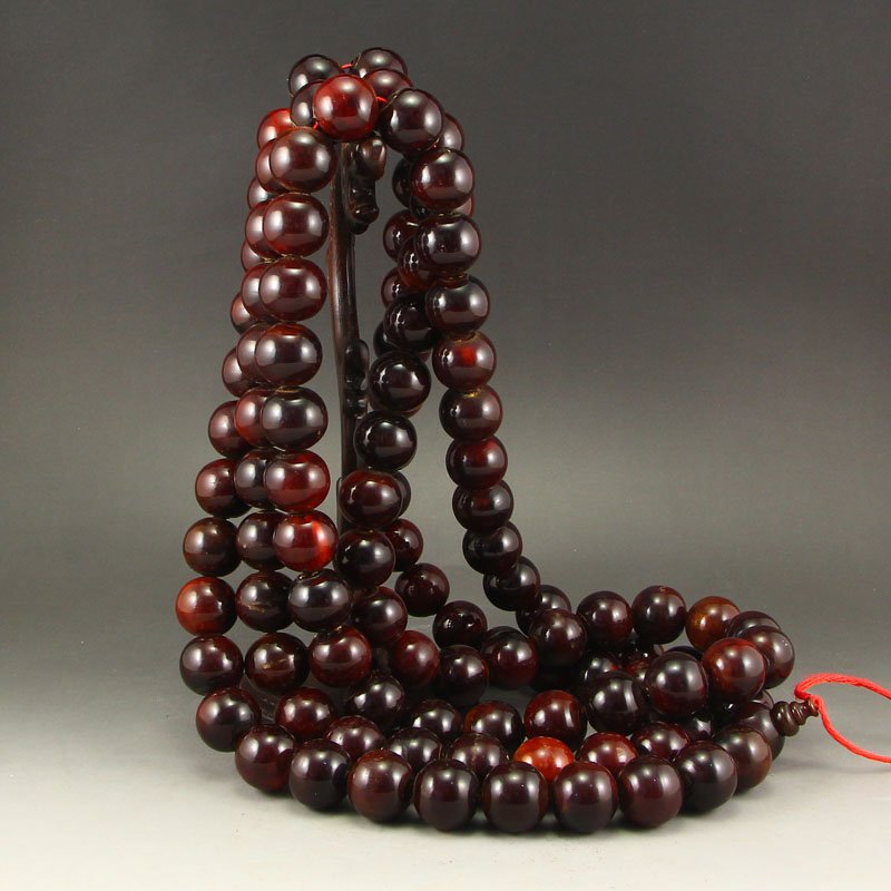 21mm 108 Beads Chinese Ox Horn Beads Prayer Necklace (1 of 7)
