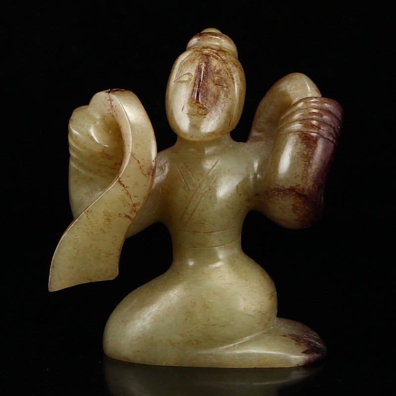 Vintage Chinese Hetian Jade Figure Statue (1 of 7)