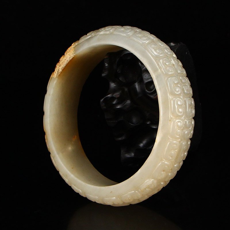 Inside Diameter 60 mm Vintage Hetian Jade Bracelet (1 of 7)