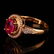 18K Solid Gold 1.25ct Ruby 0.139ct Natural Diamond Ring - 3
