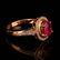 18K Solid Gold 1.25ct Ruby 0.139ct Natural Diamond Ring - 4