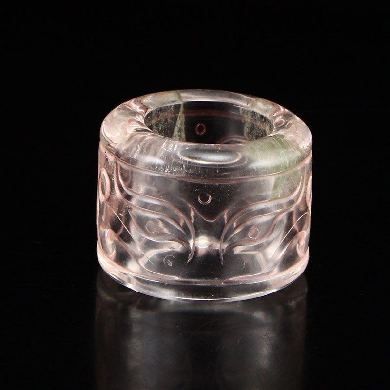 Vintage Chinese Pink Crystal Thumb Ring (1 of 6)
