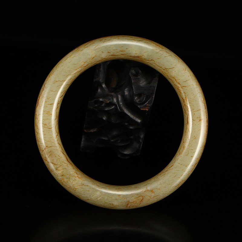 Inside Diameter 61 mm Vintage Hetian Jade Bracelet (1 of 7)
