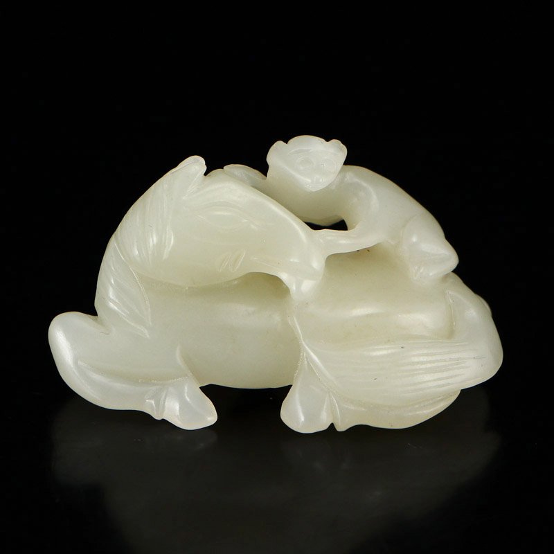 Chinese Hetian Jade Pendant - Horse & Monkey (1 of 7)