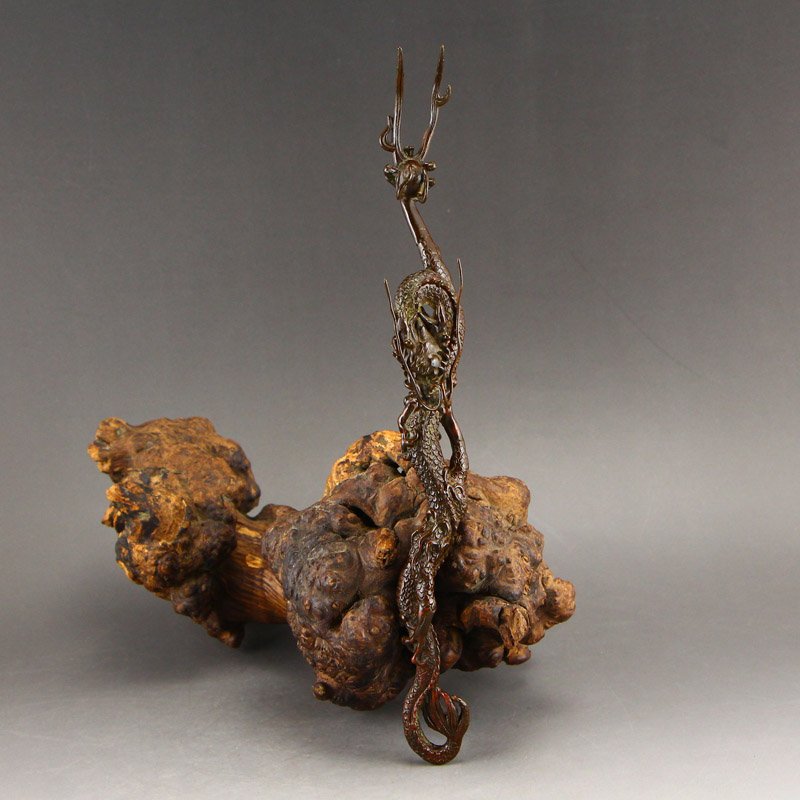 Vintage Chinese Red Copper Dragon Head Fork (1 of 10)