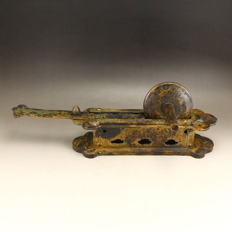 Vintage Chinese Gilt Gold Bronze Herbal Medicine Tool (1 of 11)