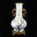 Gilt Gold Famille Rose Porcelain Double Ears Vase