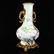 Gilt Gold Famille Rose Porcelain Double Ears Vase - 3
