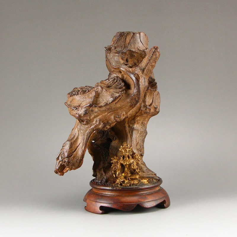 Tibetan Buddhism Gilt Gold Bronze Green Tara Statue (1 of 11)