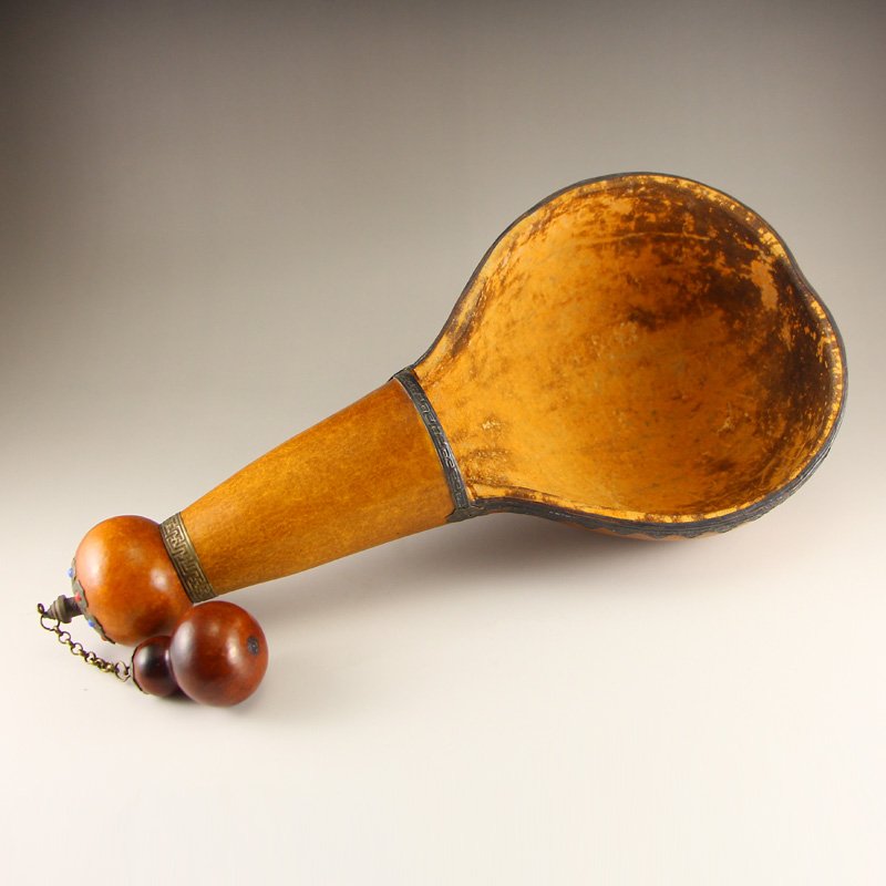 Vintage Chinese Gourd Water Ladle (1 of 6)