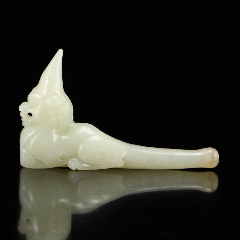 Chinese Hetian Jade Unicorn Cigarette Holder (1 of 7)